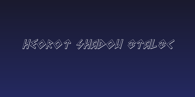 Heorot Shadow Italic Social Header