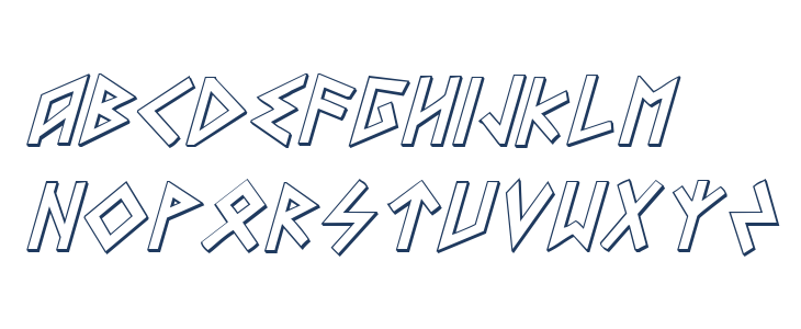 Heorot Shadow Italic Lowercase