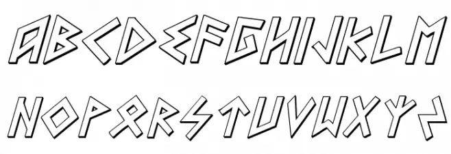Heorot Shadow Italic फ़ॉन्ट लोअरकेस