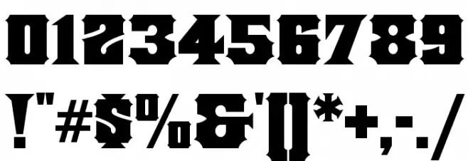 Hephest Modern Font OTHER CHARS