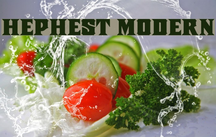Hephest Modern Font examples