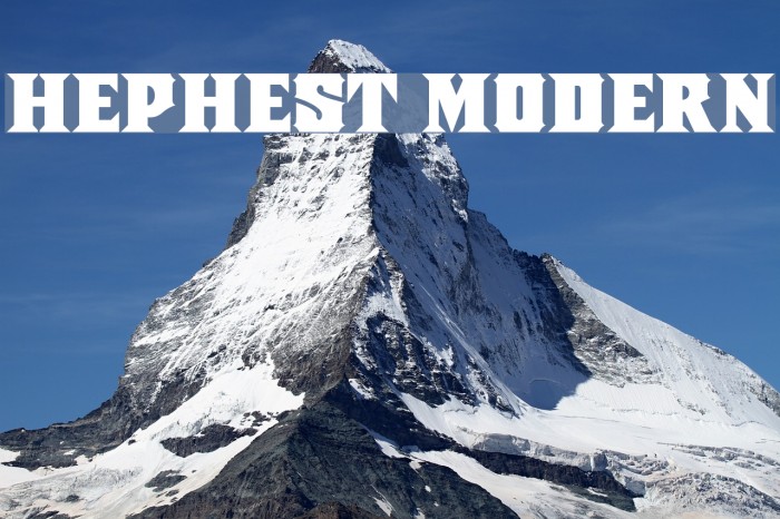 Hephest Modern Font examples