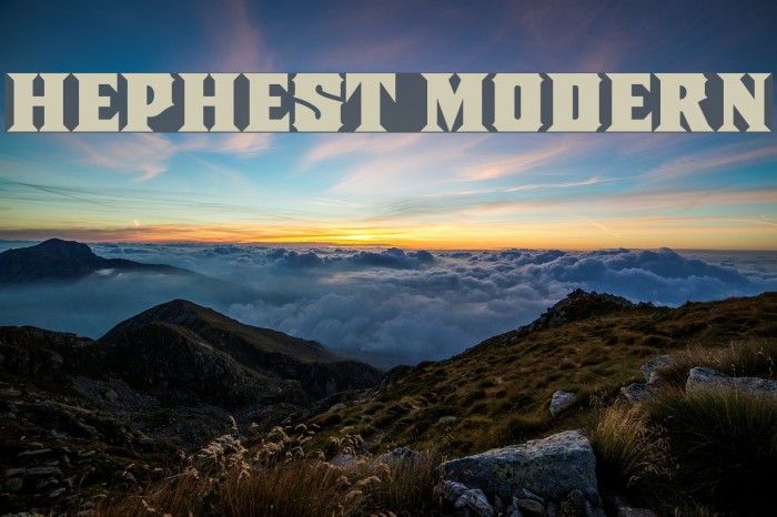 Hephest Modern Font examples