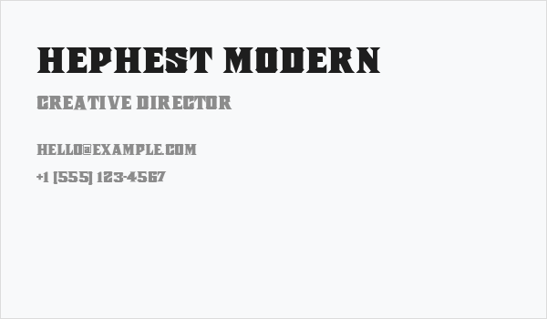 Hephest Modern Business Card