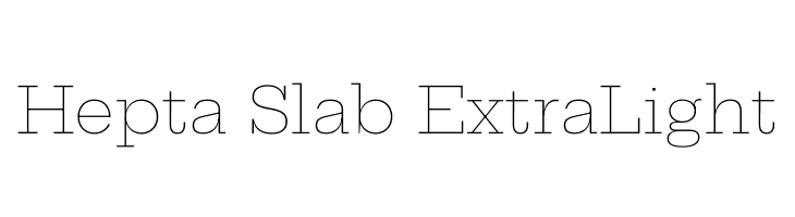 Hepta Slab ExtraLight  Frei Schriftart Herunterladen