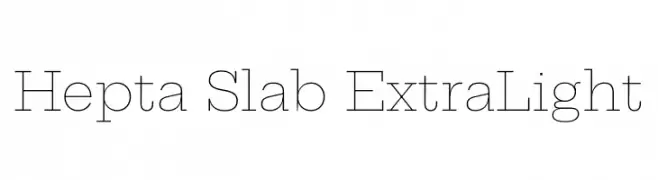 Hepta Slab ExtraLight  नि: शुल्क फ़ॉन्ट्स डाउनलोड