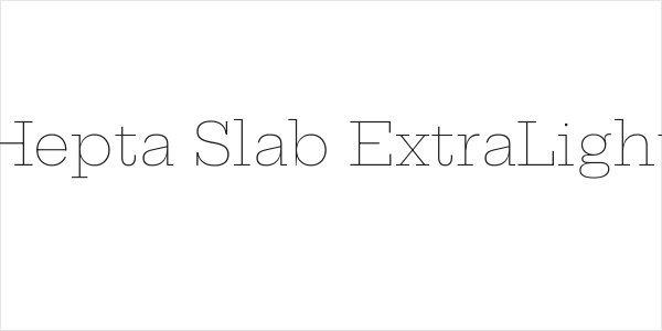 Hepta Slab ExtraLight Logo