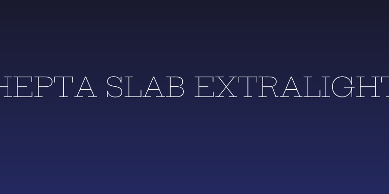 Hepta Slab ExtraLight Social Header