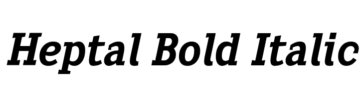 Heptal Bold Italic  Frei Schriftart Herunterladen