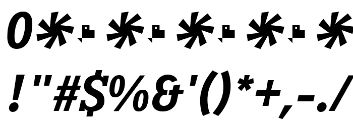 Heptal Bold Italic Font OTHER CHARS