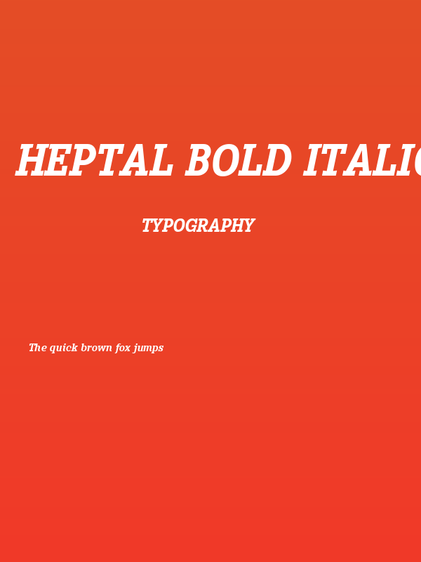 Heptal Bold Italic Poster