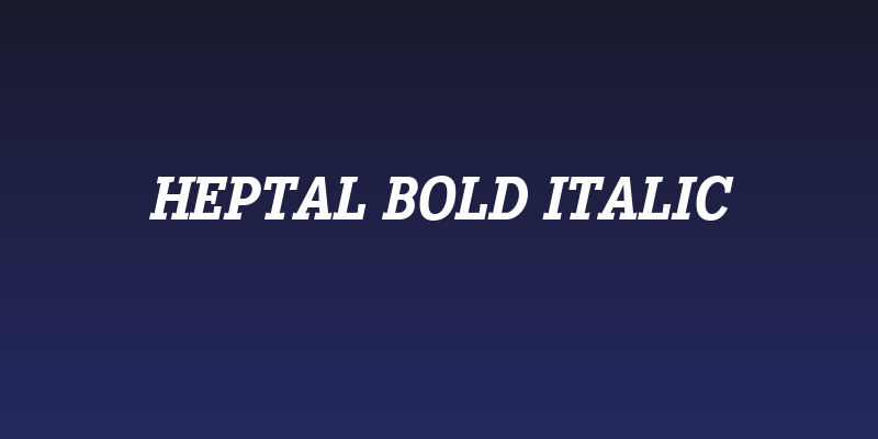 Heptal Bold Italic Social Header