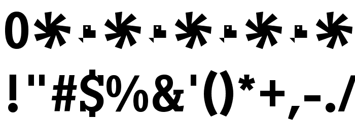 Heptal Bold Font OTHER CHARS