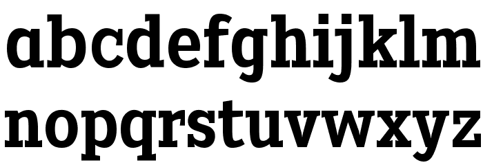 Heptal Bold Font LOWERCASE