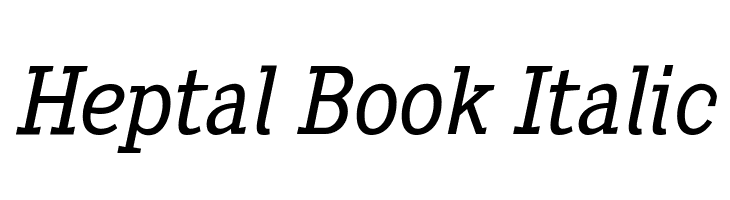 Heptal Book Italic  フリーフォントのダウンロード