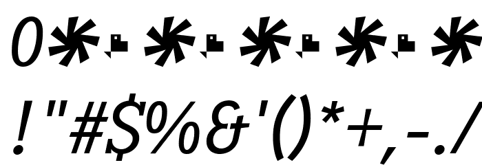 Heptal Book Italic Font OTHER CHARS