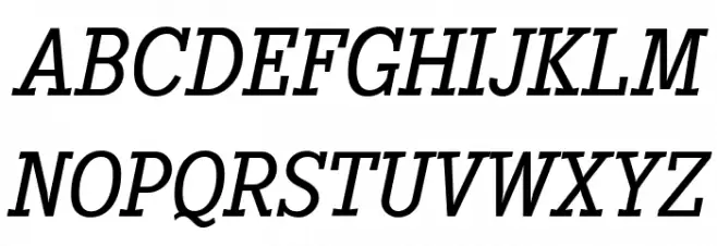 Heptal Book Italic 字体 大写
