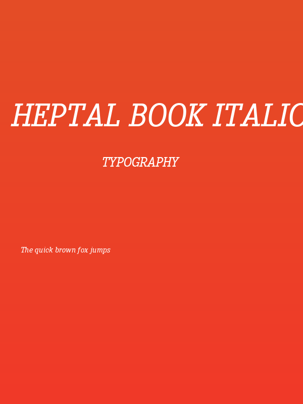 Heptal Book Italic Poster