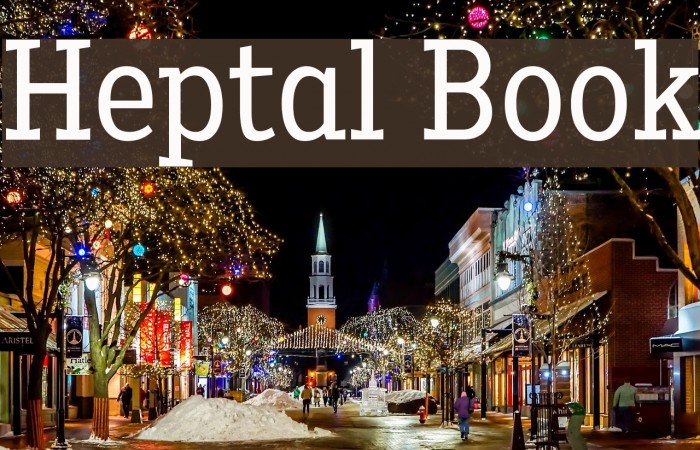 Heptal Book Font examples