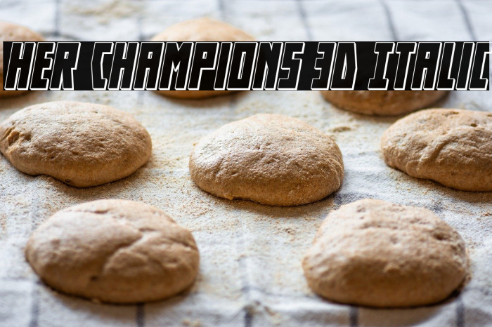 Her Champions 3D Italic Example 1