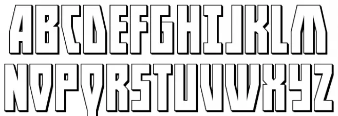 Her Champions 3D Font UPPERCASE