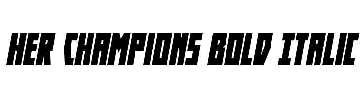 Her Champions Bold Italic  नि: शुल्क फ़ॉन्ट्स डाउनलोड
