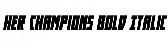 Her Champions Bold Italic  font caratteri gratis