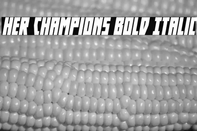 Her Champions Bold Italic Font examples