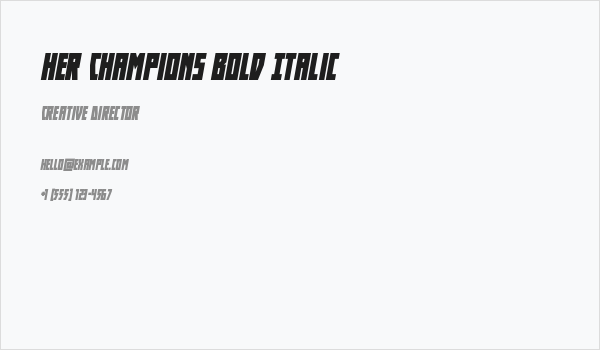 Her Champions Bold Italic Business Card
