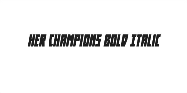 Her Champions Bold Italic Logo