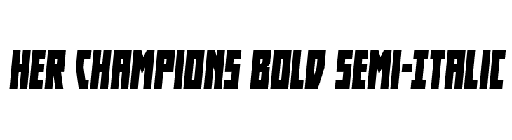 Her Champions Bold Semi-Italic  font caratteri gratis