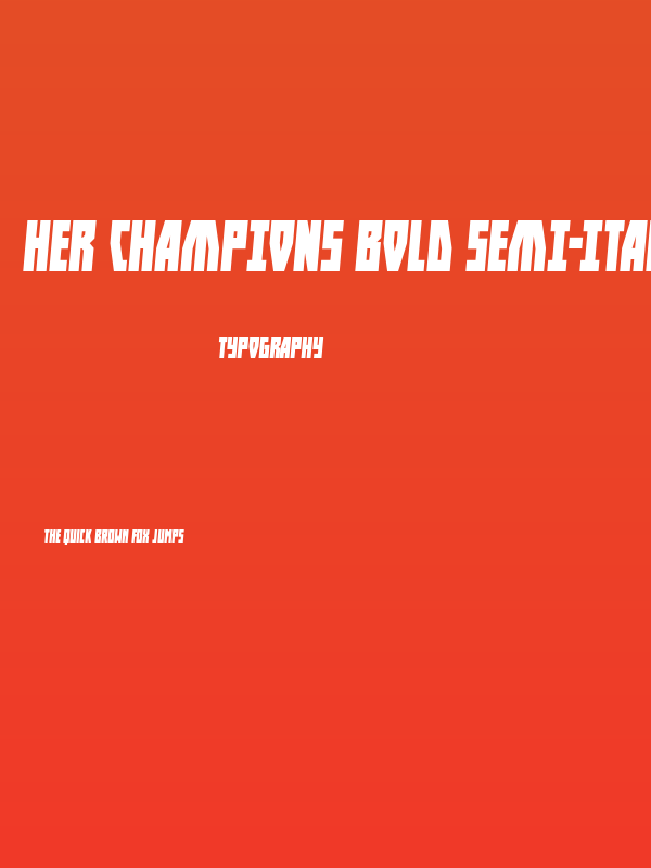 Her Champions Bold Semi-Italic Poster