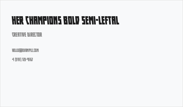 Her Champions Bold Semi-Leftal Business Card