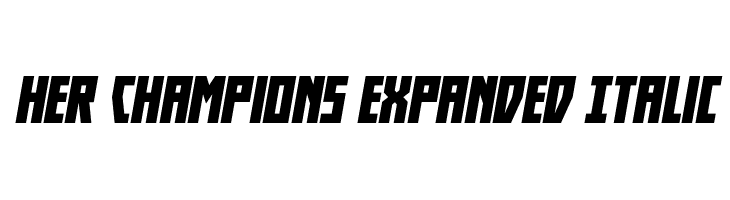Her Champions Expanded Italic  les polices de caractères gratuit tlcharger