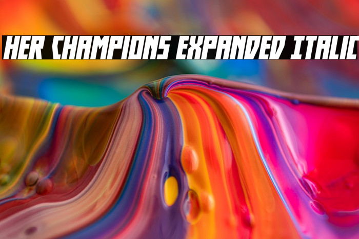 Her Champions Expanded Italic Example 1
