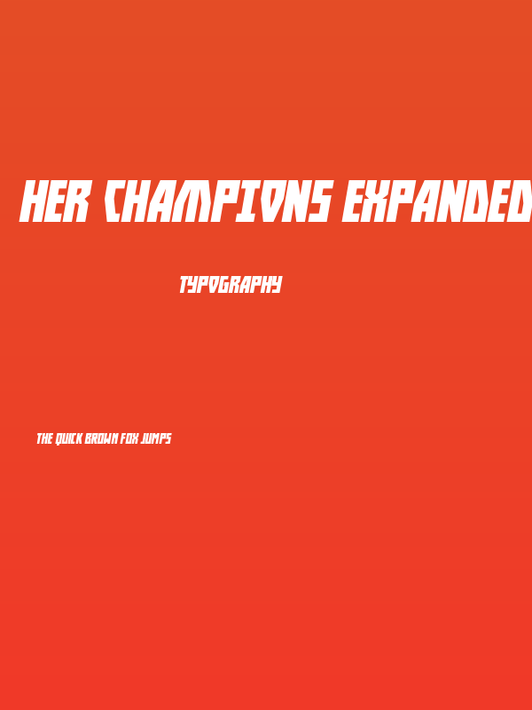 Her Champions Expanded Italic Poster