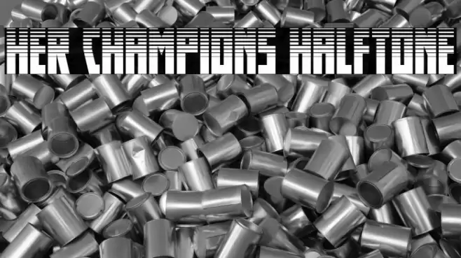 Her Champions Halftone Font examples