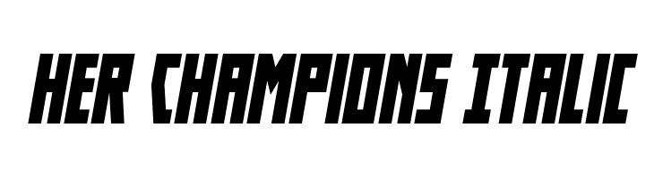 Her Champions Italic  font caratteri gratis