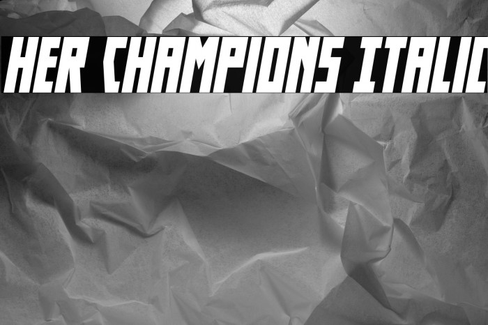 Her Champions Italic Example 3