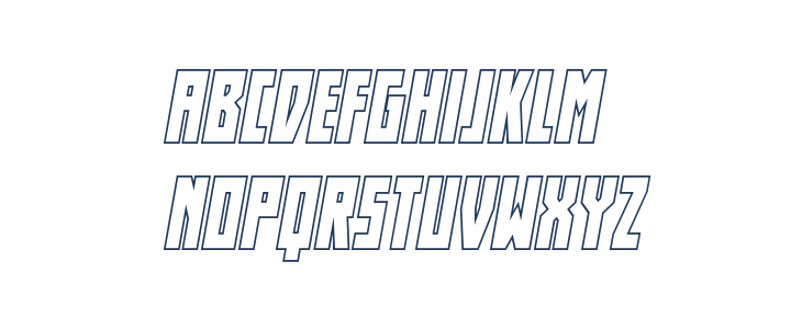 Her Champions Outline Italic Lowercase
