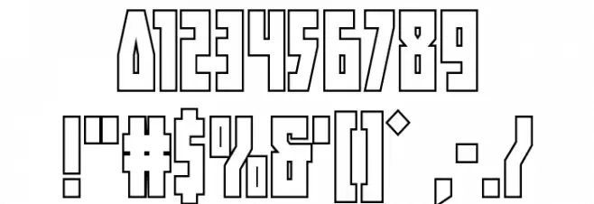 Her Champions Outline Font OTHER CHARS