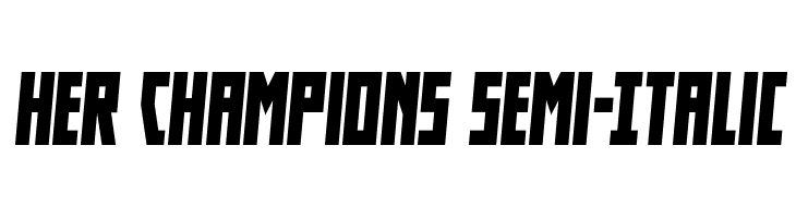 Her Champions Semi-Italic  Free Fonts Download