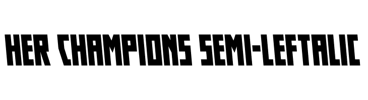 Her Champions Semi-Leftalic  font caratteri gratis