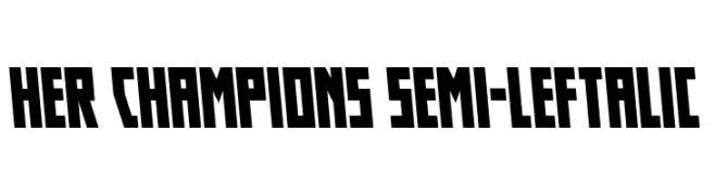 Her Champions Semi-Leftalic  font caratteri gratis