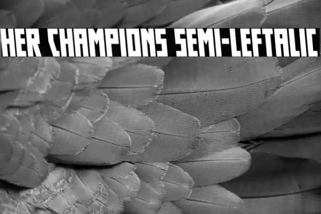 Her Champions Semi-Leftalic Font examples