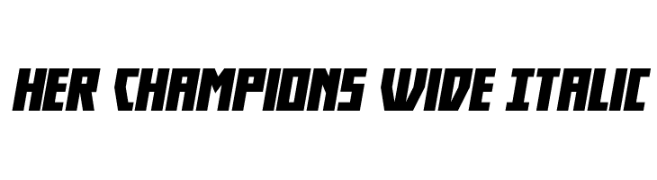 Her Champions Wide Italic  Descarca Fonturi Gratis