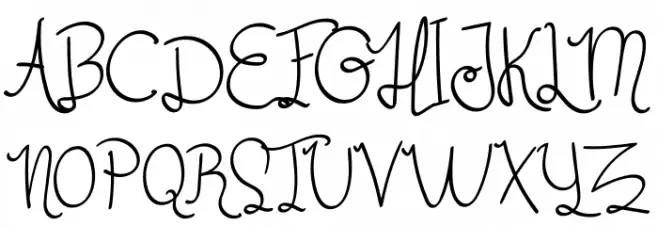 Her Garden Regular Font UPPERCASE