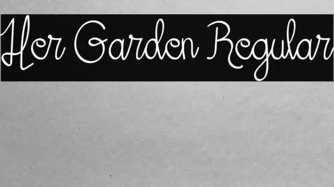 Her Garden Regular Font examples