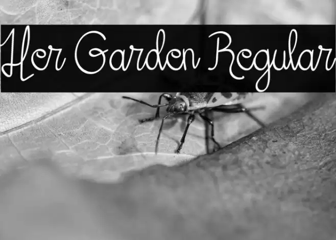 Her Garden Regular Font examples