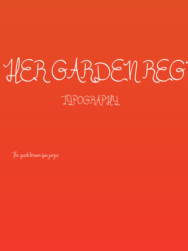 Her Garden Regular Poster